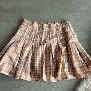 🤎brown pleated skirt🤎